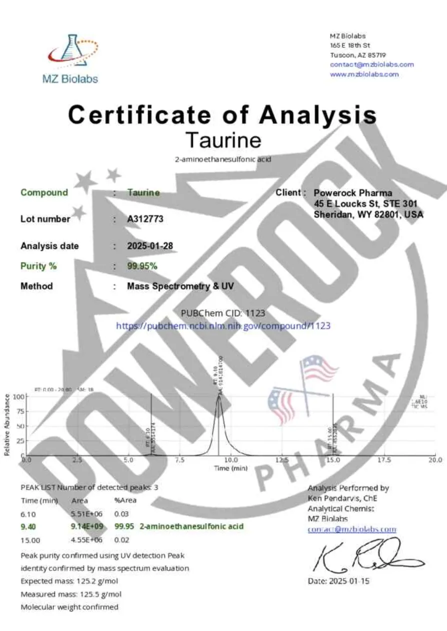 Chromatogram Taurine